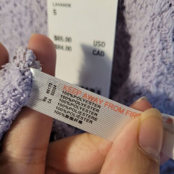 Urban Outfitters hooded jacket Out From Under Purple Cardigan Small Oversized - Picture 9 of 9